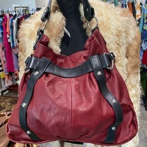 Tano Burgundy Leather Handbag Purse